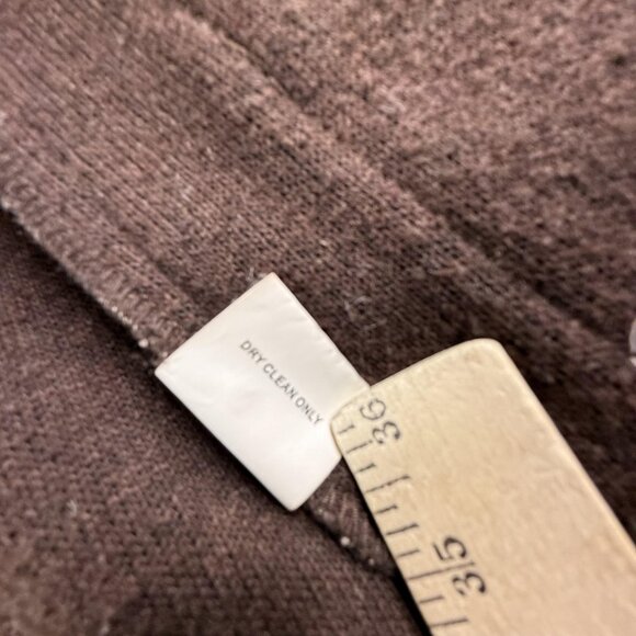 Ambition Jacket Womens Medium Brown Wool Blend Full Zip Ruffle Trim Pockets Chic - Picture 11 of 15